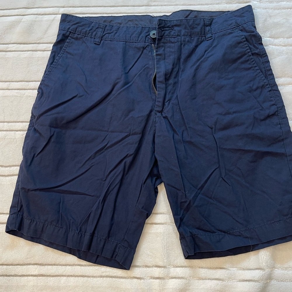 Men’s Divided, Size 32, H&M Blue Flat Front Shorts Classic Style